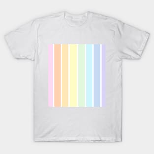 Pastel rainbow stripe - vertical T-Shirt